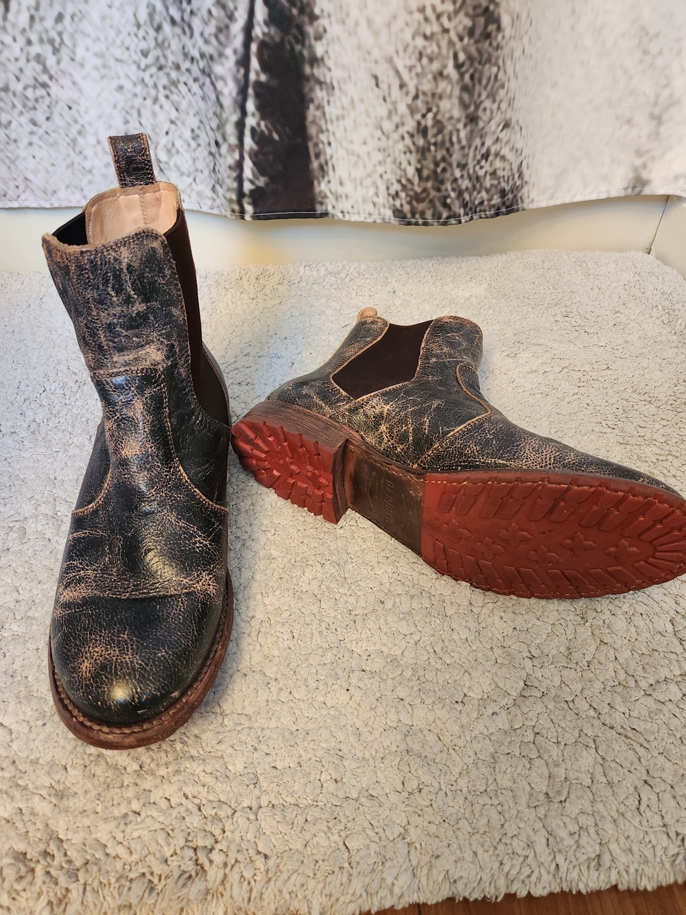 Bedstu Distressed Leather Boots Size 9 - Picture 2 of 3
